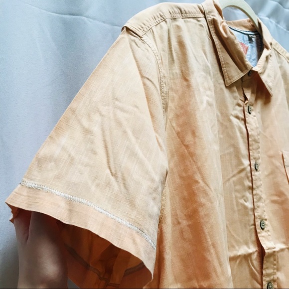 Mantaray Orange Button Down Shirt - Picture 5 of 11